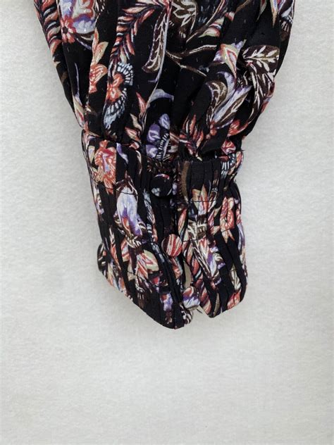 ️ 2022 Womens Witchery 100 Viscose Long Sleeve Floral Print Blouse Top