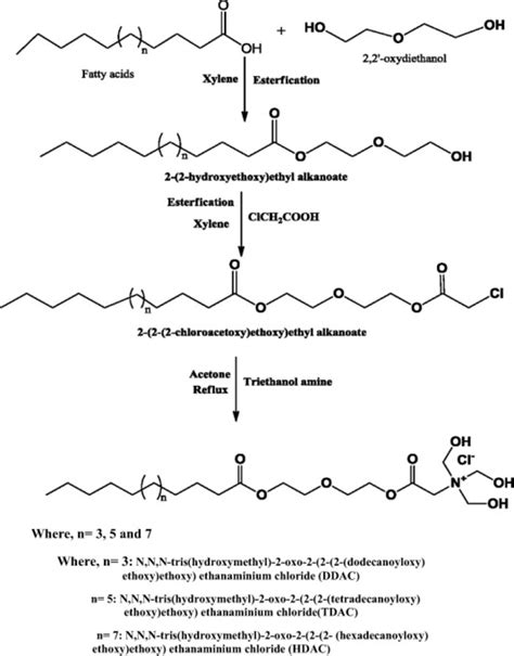 Synthesis of cationic surfactants. | Download Scientific Diagram