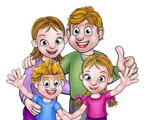 Family Cartoon Characters stock vector. Illustration of cartoon - 102636102