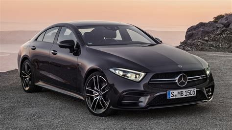 Bilder Mercedes Benz Amg Cls 53 4matic 2018 Sedan Svart 2560x1440