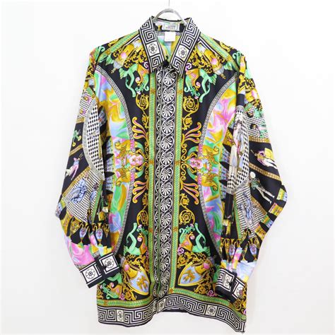 Yahooオークション 90s Gianni Versace Baroque Bd Silk Shirt Vi