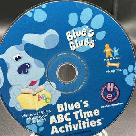 Blue S Clues Abc Time Activities Cd Rom Pc Learning Game Disc Manual