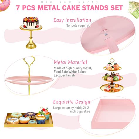 Incomplete Tioncy Pcs Cake Stand Set Metal Cupcake Holder Dessert