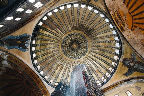 The Dome of Hagia Sophia in Restoration Stock Image - Image of historic ...