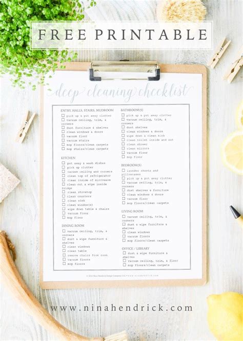 Tackle Your Spring Cleaning With This Free Printable Whole House