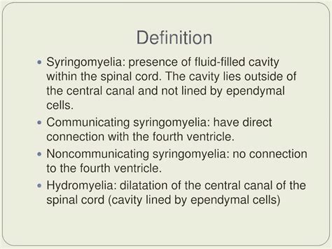 Symptoms of Syringomyelia - PT Master Guide