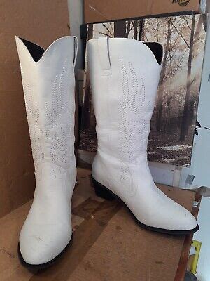 Womens White Cowboy Boots Size Uk Ebay