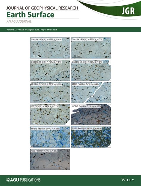 Journal Of Geophysical Research Earth Surface Vol 121 No 8