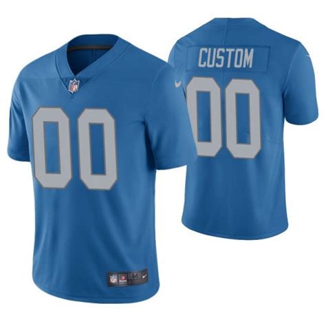 Men's Detroit Lions Blue Vapor Untouchable Limited Player Customized ...