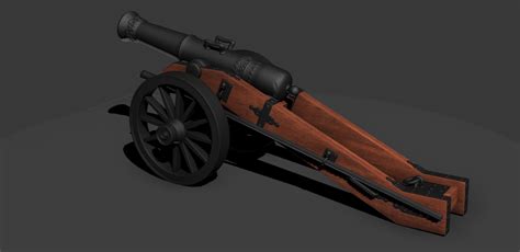 Medieval Cannon 3d Model