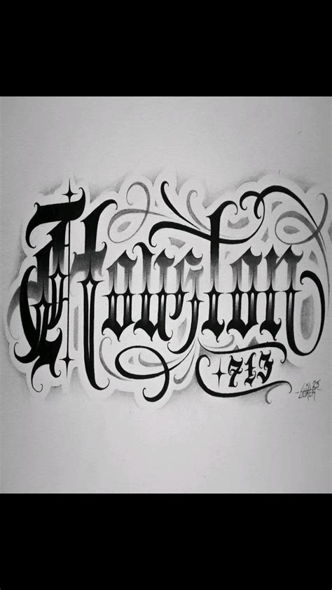 Chicano Old English Script Lettering Drawing Houston 713 Artofit