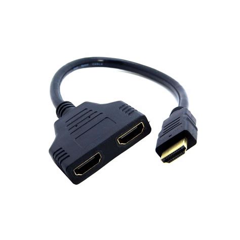 Cabo HDMI Adaptador Duplicador Y 1 Entrada Macho para 2 Saídas Fêmea