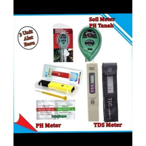 Jual Paket Alat Ukur Ph Air Tds Dan Ph Meter Tanah Shopee Indonesia