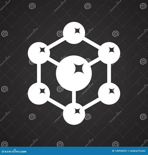 Molecula Icon On Background For Graphic And Web Design Simple Vector