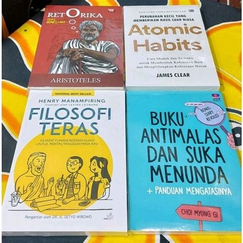 Jual Paket Buku Retorika Atomic Habits Filosofi Teras Buku Antimalas