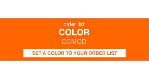 OpenCart Order List Color Label OCMOD