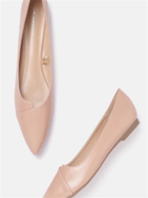 Buy Van Heusen Woman Nude Coloured Solid Ballerinas Flats For Women