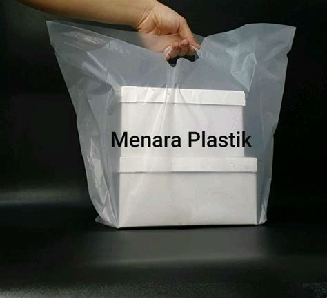 Jual KANTONG PLASTIK HD PLONG OVAL UK 40 X 60 ISI 50 LEMBAR POLOS Di