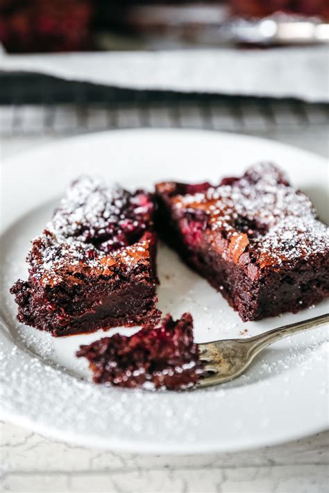 Decadent Dark Chocolate And Raspberry Brownie Swoon Food