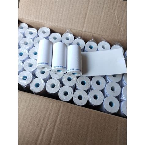 Jual Paket 1Dus 100Roll Kertas Thermal Logo Bank BRI Cetak Atas 58X30