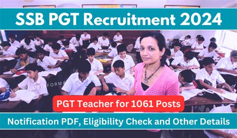 SSB Odisha PGT Recruitment 2024 OUT Form Fill For 1061 Posts