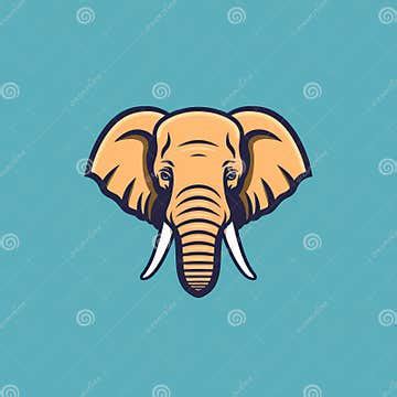 Simple Elephant Head Logo Design Stock Image - Image of brand ...