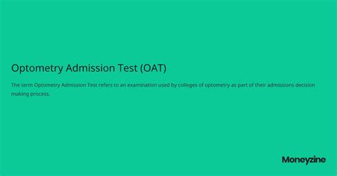 Optometry Admission Test Oat