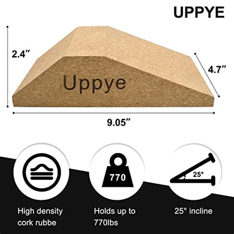 Uppye Bloc cale de squat en liège paire Bloc de levage pour mollet