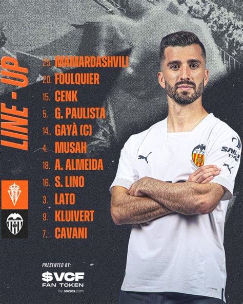 El Once Titular Confirmado Del Valencia Cf Ante El Sporting