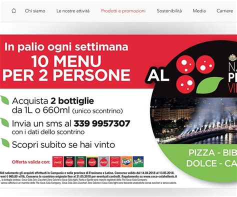 Concorso A Premi CON COCA COLA VINCI IL MENU Premi E Concorsi