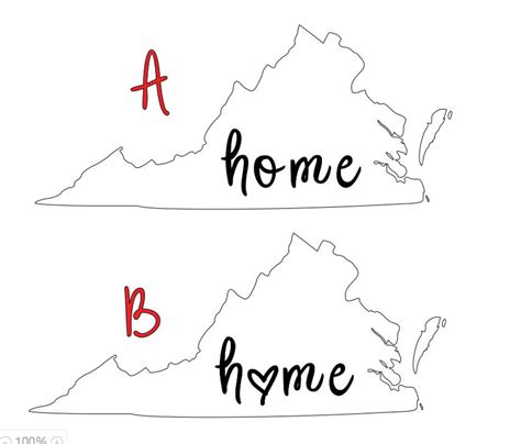 Virginia Home T-shirt Shape of Virginia - Etsy