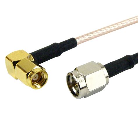 SMA Male Plug To RA SMC Plug Male Cable RG 316 Coax Up To 3 GHz 1