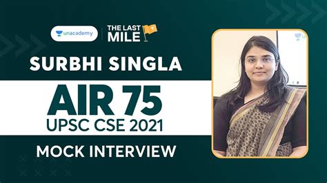 Surbhi Singla AIR 75 UPSC CSE IAS 2021 Topper Mock Interview UPSC