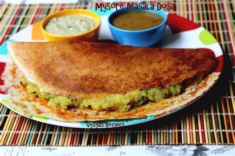 Vysyas Delicious Recipes Mysore Masala Dosa Recipe Authentic