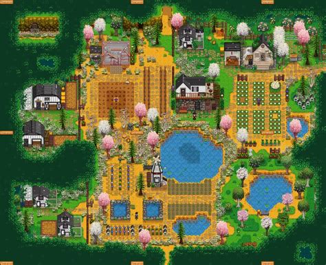 Forest Farm Stardew Valley Layout De Fazenda Bts Desenho Floresta