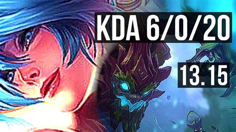 SONA Jinx Vs MAOKAI Sivir SUP 6 0 20 500 Games Dominating