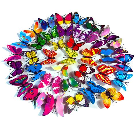 1pcs Pvc 3d Butterfly Fridge Magnets Refrigerator Magnets Wall Stickers