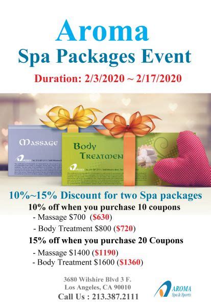 Spa Package Promotion Event – Aroma Spa & Sports