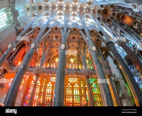 Tempel Expiatori De La Sagrada Familia Stadtbild Fotos Und