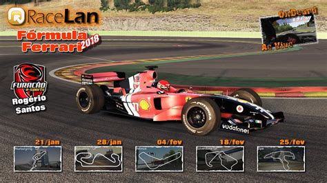 RaceLan Formula Ferrari Spa Francorchamps 5ª Etapa AO VIVO YouTube