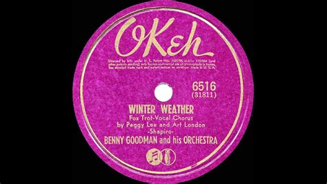 Benny Goodman Winter Weather Peggy Lee Art Lund Vocal