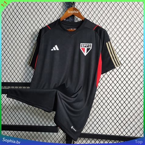 Nova Camisa Do S O Paulo Treino Preta Futebol Masculina