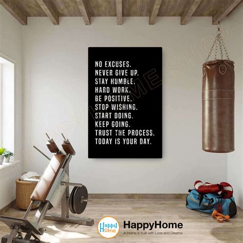 Home Gym Motivational Wall Art Workout Room Decor Gym Poster - Etsy