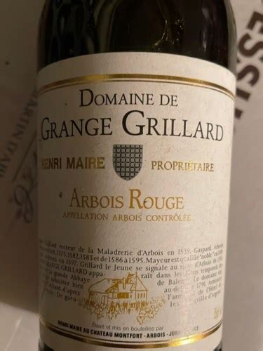 Henri Maire Domaine De Grange Grillard Arbois Rouge Vivino Us