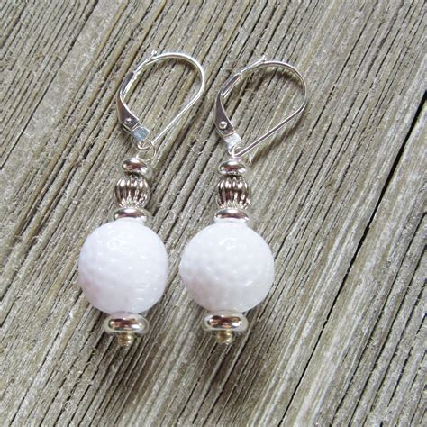 Golf jewelry - golfball earrings - golf accessory - golfer earrings ...