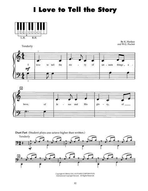 I Love To Tell The Story By A Catherine Hankey Sheet Music For