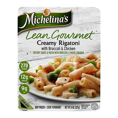 Michelinas Frozen Meal Lean Gourmet Rigatoni Creamy With Broccoli And Chicken 8 Oz Randalls