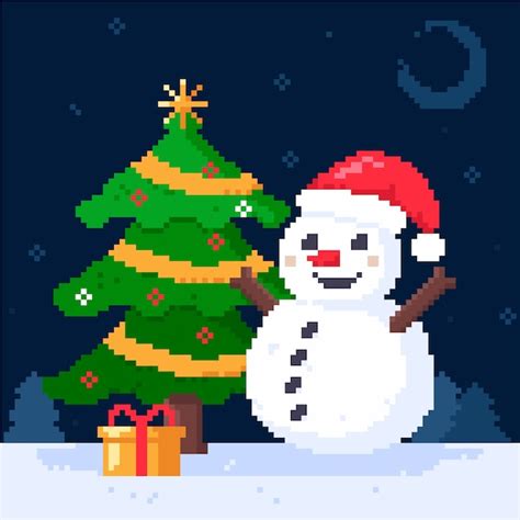 Pixel Art Snowman Images Free Download On Freepik