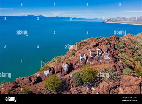 Vista Aerea De Kino O Bahía De Kino Sonora Mex En El Golfo De