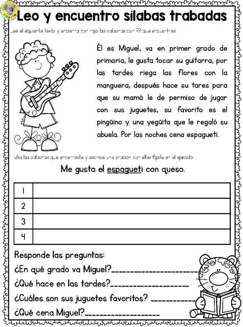 Completo Cuaderno Para Trabajar Trabadas P Ginas Lectura De